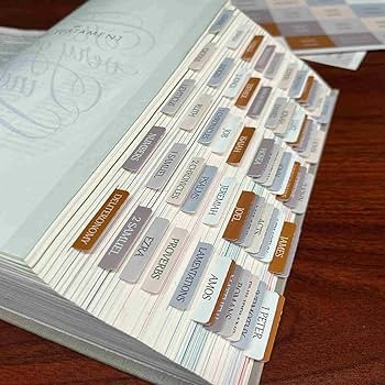 Thinkor Reposition Laminated Bible Tabs, Large Print Stickers, Easy to Read & Apply Bible Tabs fo... | Amazon (US)