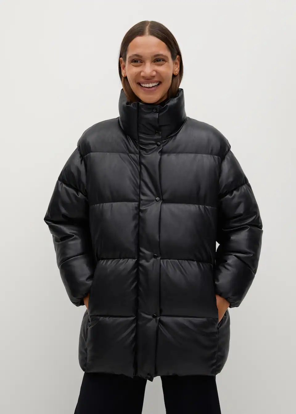 Side-zip quilted coat | MANGO (UK)