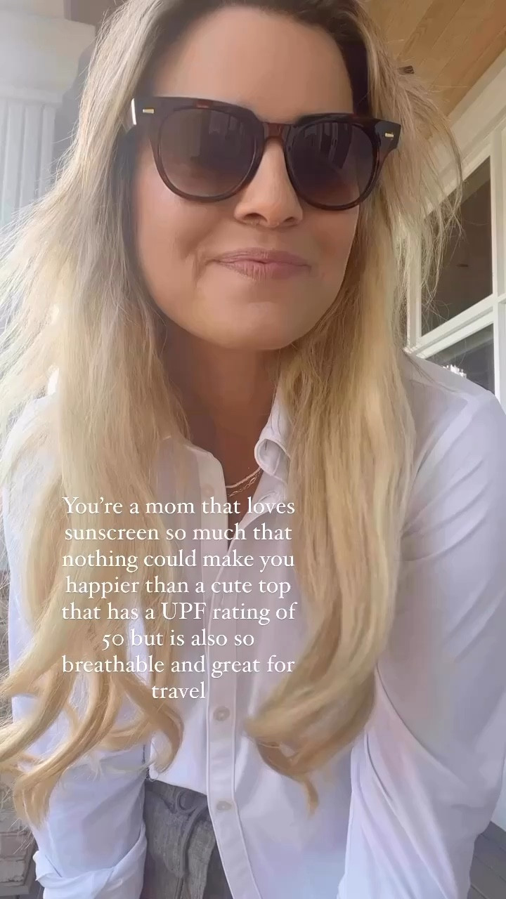 When you want all the sunscreen, this top is perfect. So great for lake days, beach days, travel, but also so breathable, stretchy and perfect for work days. Such a cute top from Ameliora 

#LTKSeasonal #LTKWorkwear #LTKTravel