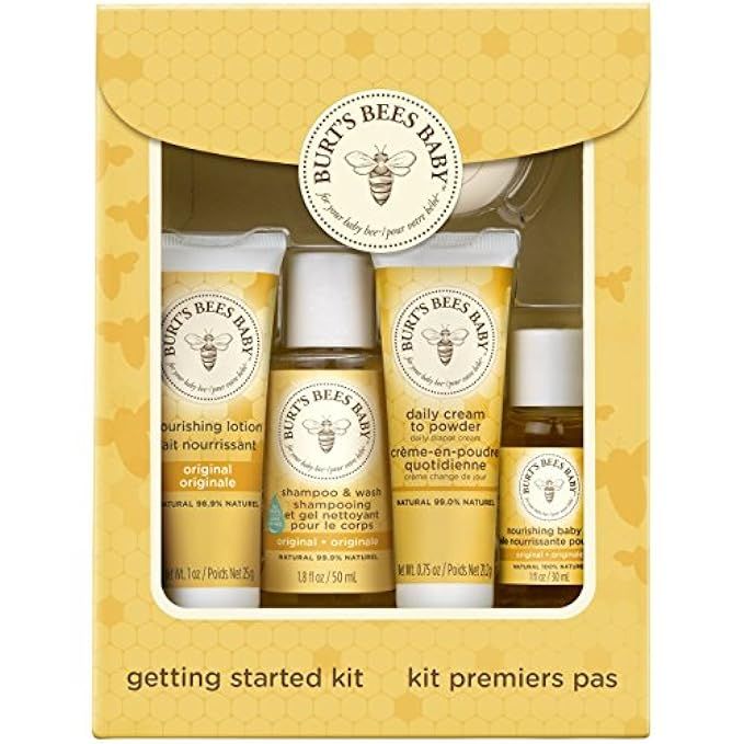 Burt's Bees Baby Getting Started Gift Set, 5 Trial Size Baby Skin Care Products - Lotion, Shampoo &  | Amazon (US)