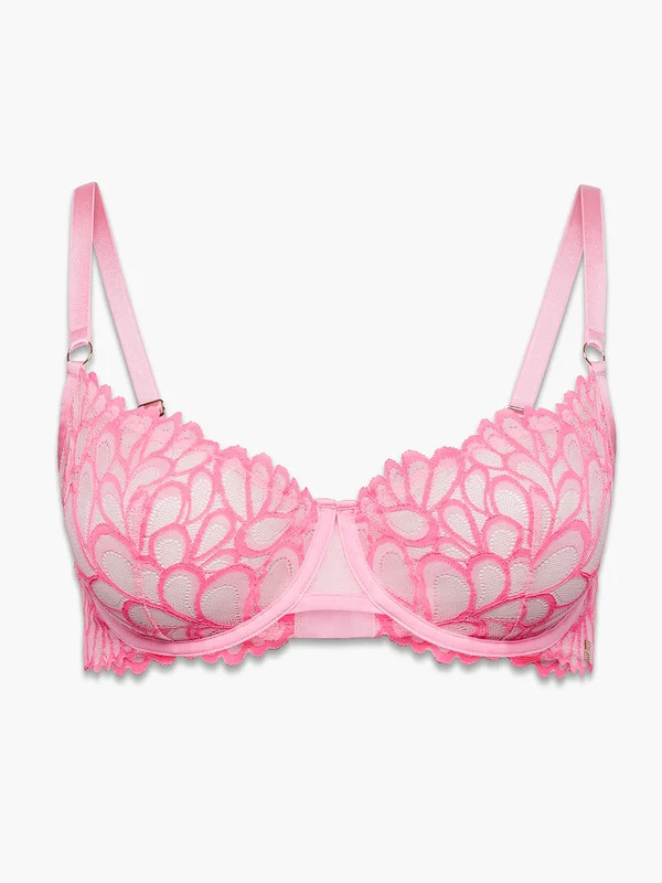 Savage Not Sorry Unlined Lace Balconette Bra in Pink | SAVAGE X FENTY Netherlands | Savage X Fenty EU