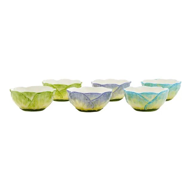 Moda Domus x Chairish Exclusive Small Bowls in Blue, Purple, and Green - Set of 6 | Chairish