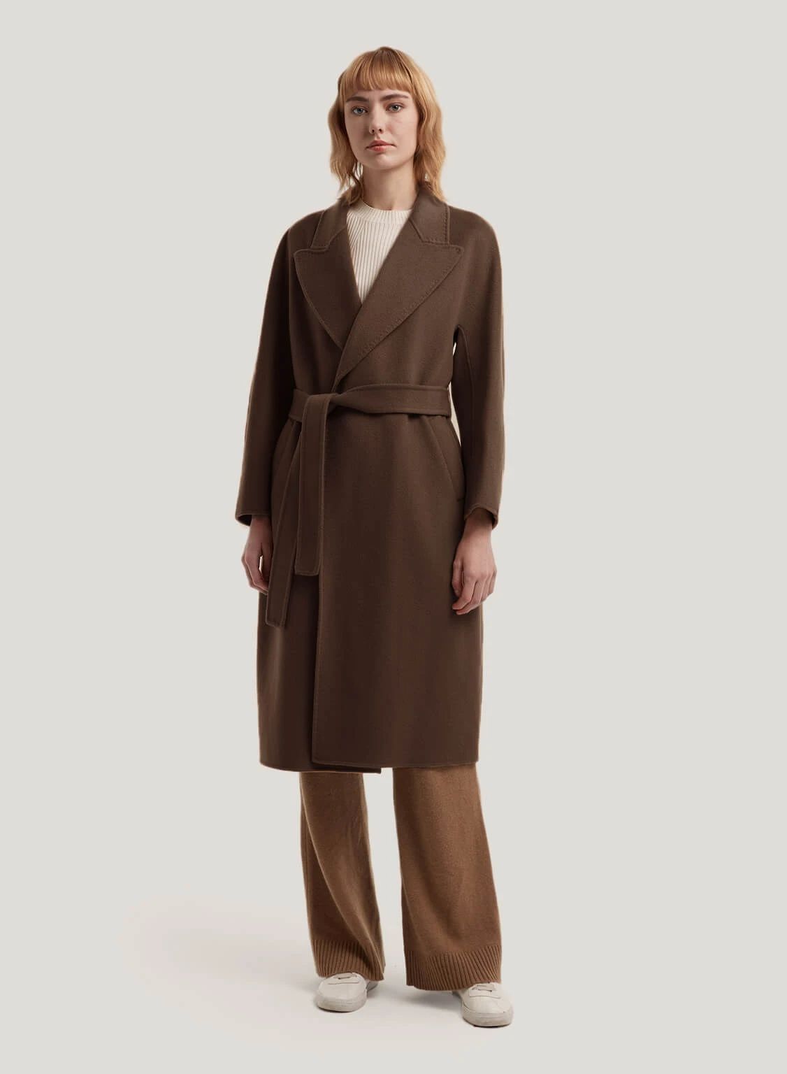 Single Breasted 100% Wool Longline Coat | Gentle Herd