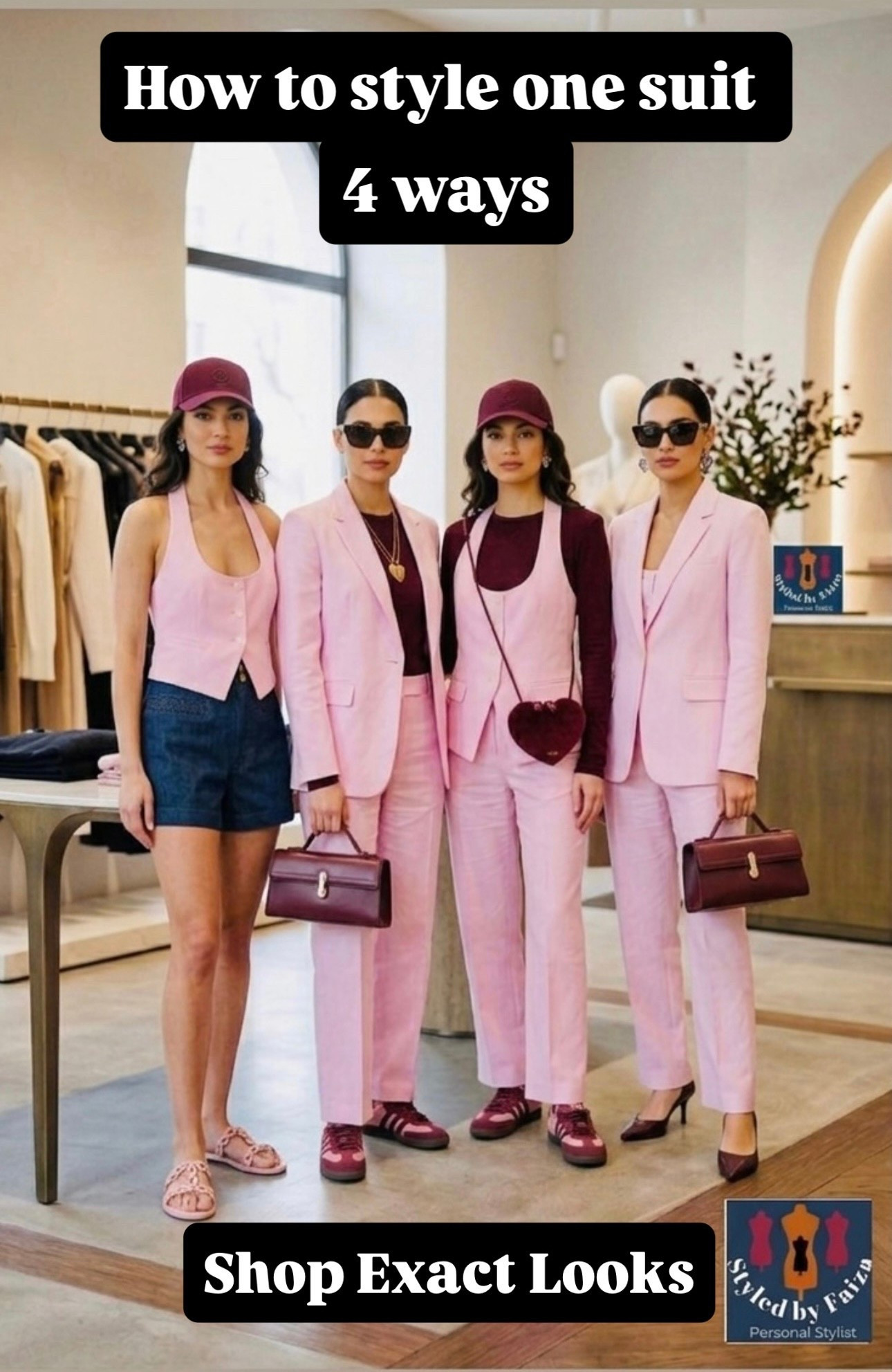 One suit. Four completely different vibes. Swipe to see how I styled it 👉
From boardroom blazer to street-ready cool — this is exactly what a good investment piece looks like. Which look is your favourite? Drop a number below 🩷
DM me PINK for all the shopping links
📍 Styled by @styled.by.faiza
#pinksuit #howtostyleasuit #capsulewardrobe #suitstyling #personalstylistaustralia

#LTKstyletip #LTKspring #LTKaustralia