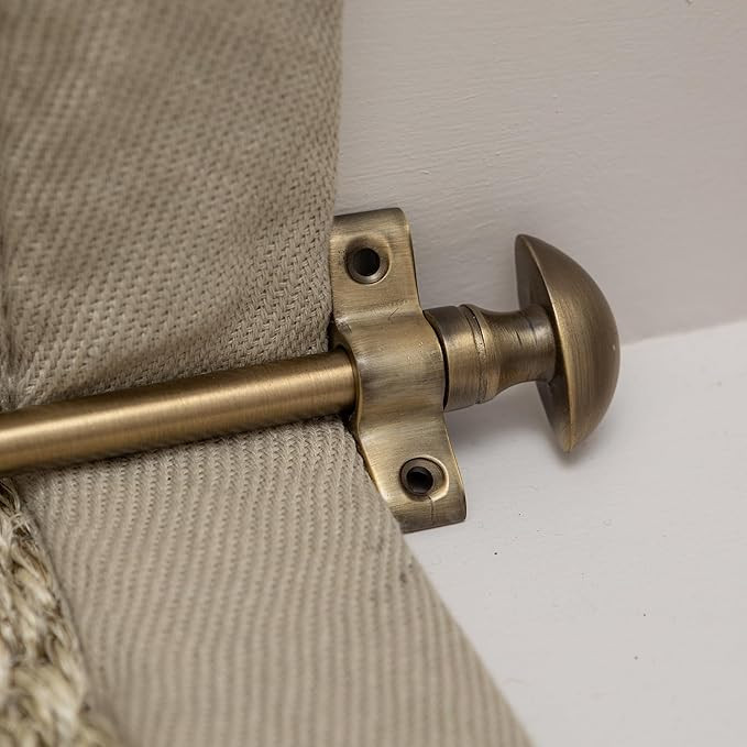 Brass bee Stair Rods Carpet Runners with Mushroom Finial Ends Nickel, Brass, Stainless Steel Stai... | Amazon (US)