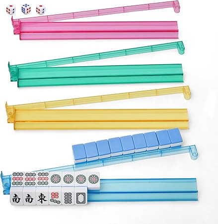 Mahjong Racks with Pushers, All-in-One Mahjong Tile Pushers and Racks with 3 Dices, Modern Americ... | Amazon (US)