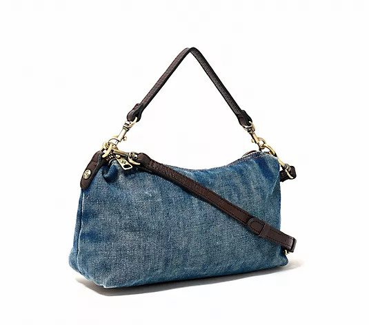 Patricia Nash Kolena Denim Shoulder Bag with Crossbody Strap | QVC
