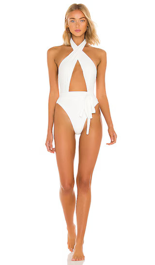 x Vale Genta Alex One Piece in Sea Salt | Revolve Clothing (Global)