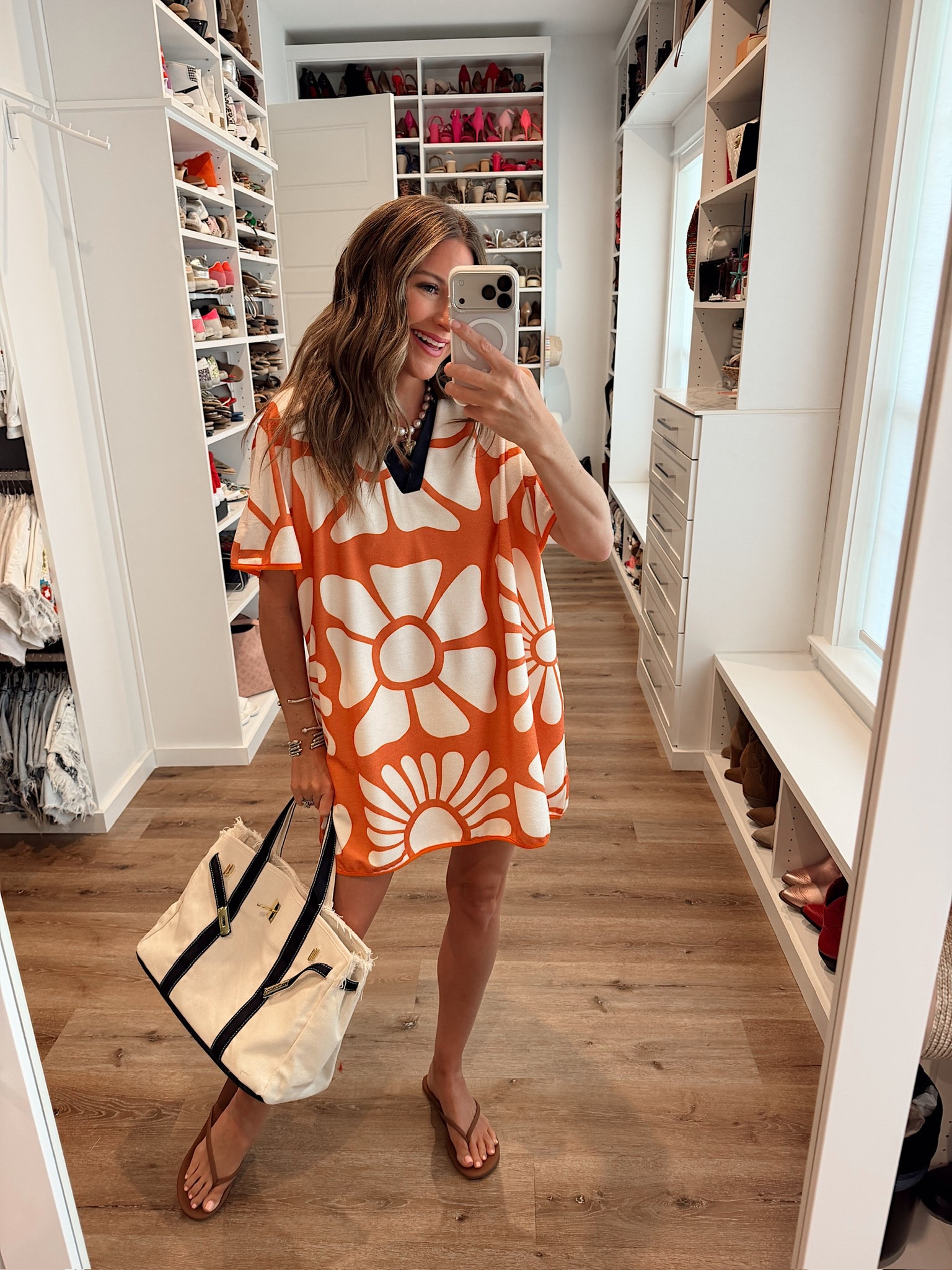 In a small coverup dress, necklace, sandals, bag and accessories - fits tts.

#LTKootd #LTKgrwm #LTKSeasonal