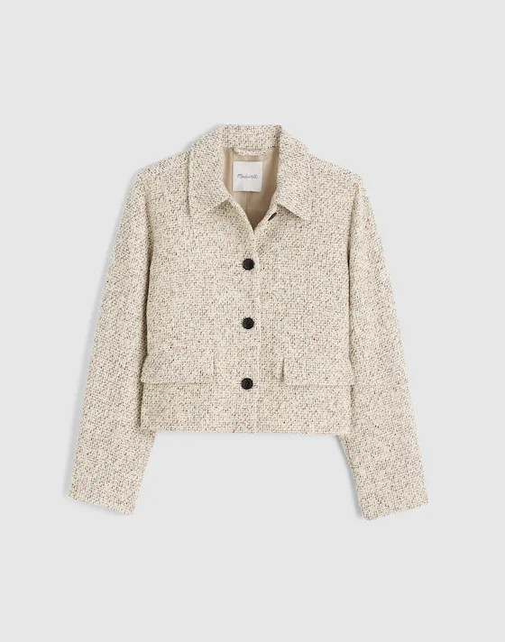 Button-Front Jacket in Bouclé | Madewell