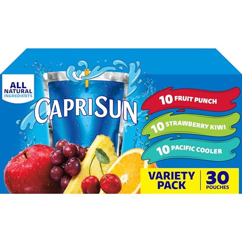 Capri Sun Flavored with Other Natural Flavor Juice Drink Blend, 30 Pouches, for School Lunches an... | Amazon (US)