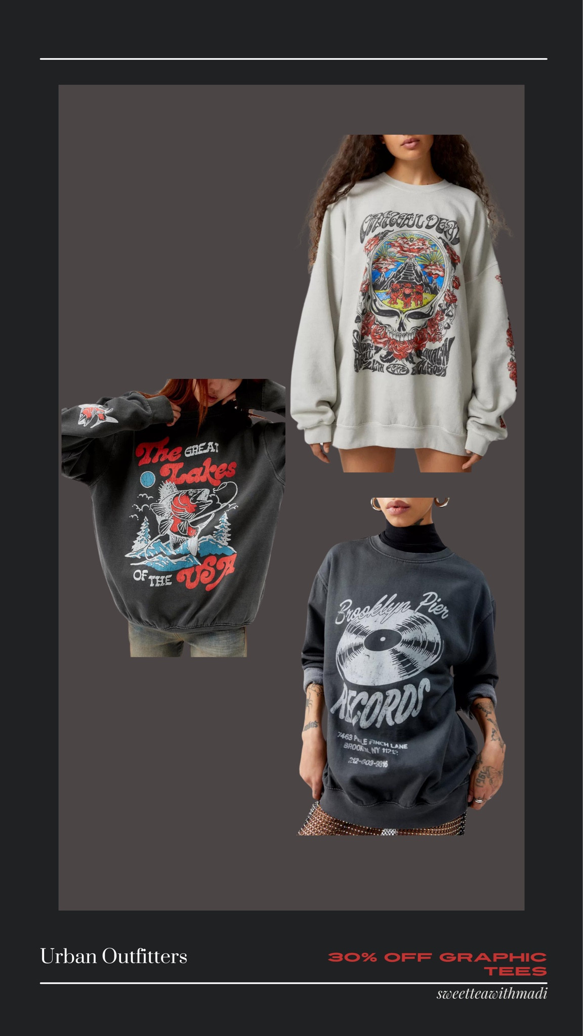 Urban Outfitters has 30% off graphic tees and sweatshirts!

Urban outfitters sale, uo sale, graphic tees, graphic sweatshirts, sweetteawithmadi, Madi messer 

#LTKstyletip #LTKsalealert