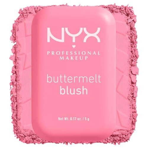 NYX PROFESSIONAL MAKEUP Buttermelt Powder Blush, Fade and Transfer-Resistant Blush, Up to 12HR Make Up Wear, Vegan Formula - Butta Together | Amazon (US)