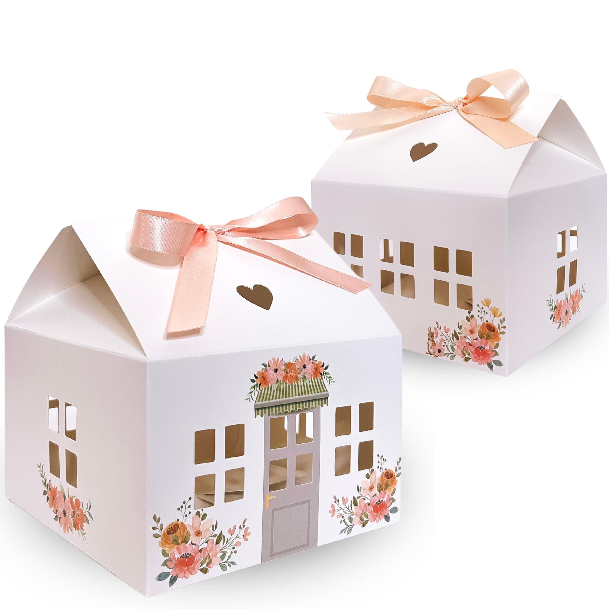 20 Pcs Garden Small House Shaped Gift Boxes with Ribbons House Boxes for Treats, Treat Boxes for ... | Amazon (US)