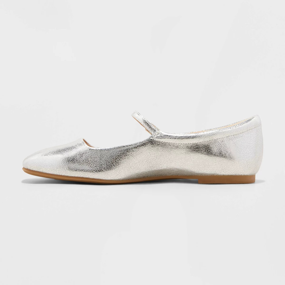 Women's Elsa Mary Jane Ballet Flats - Wild Fable™ Silver | Target