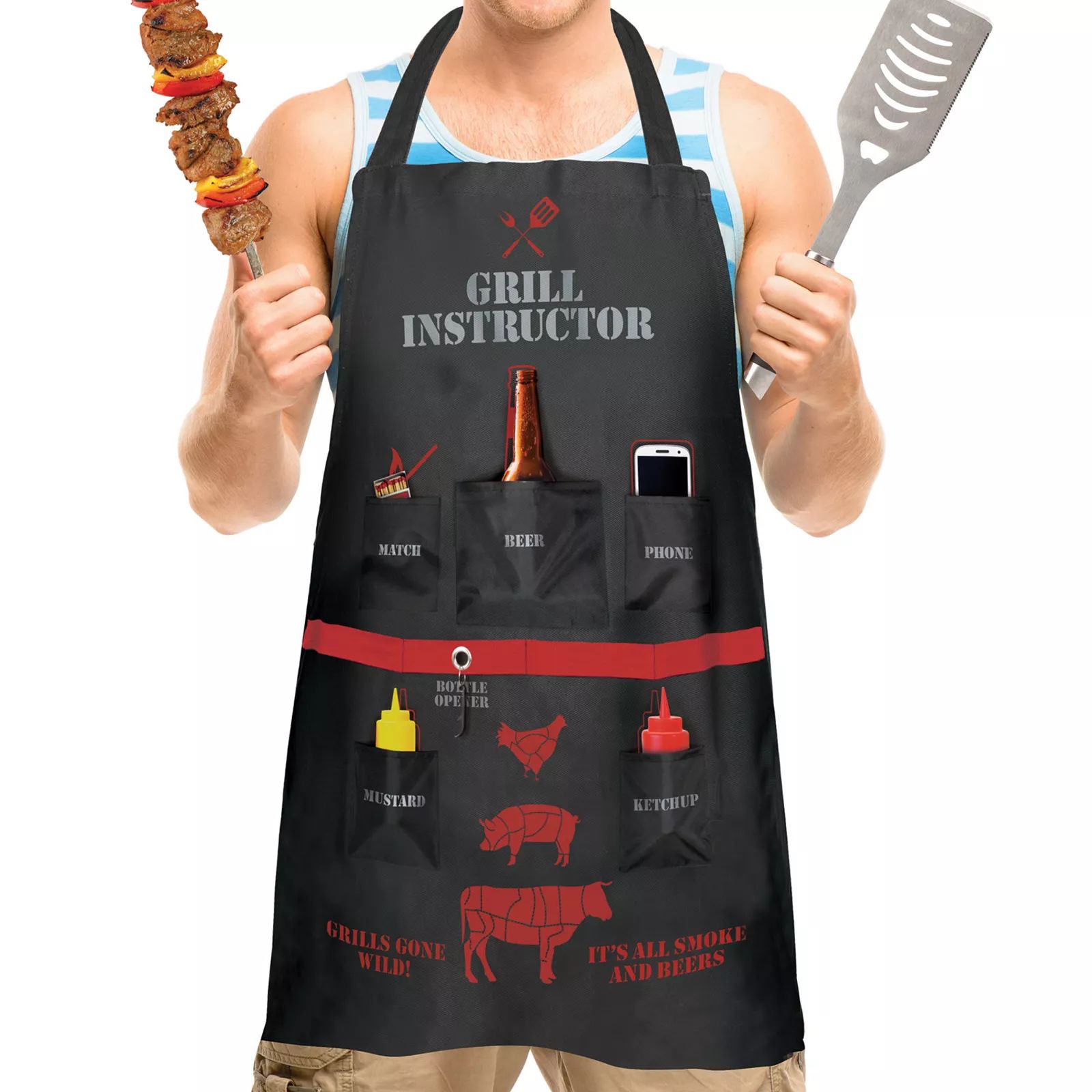 Men's Wembley Grill Instructor Apron, Black | Kohl's