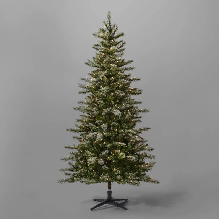 7' Pre-Lit Flocked Douglas Fir Artificial Tree Clear Lights - Wondershop™ | Target