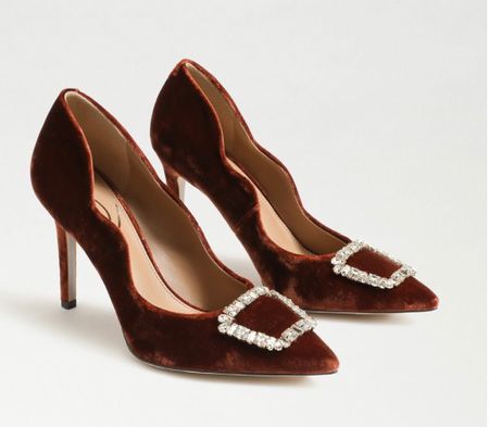 Annie b. / scalloped velvet pumps with toe crystal embellishment / affordable heels / even if dressing / wedding guest shoes / wedding guest outfit / event shoes / black tie shoes

#LTKshoecrush #LTKstyletip #LTKwedding
