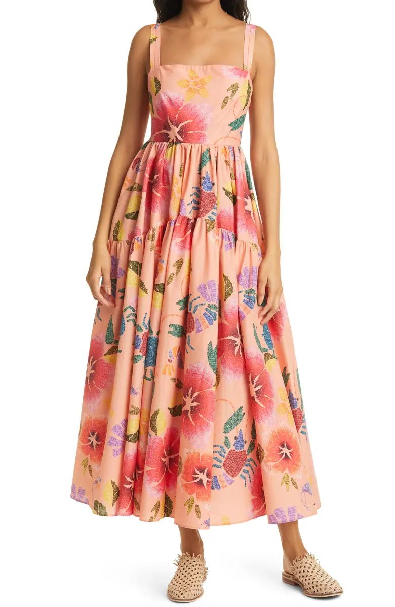 Floral Sea Bow Back Sundress | Nordstrom