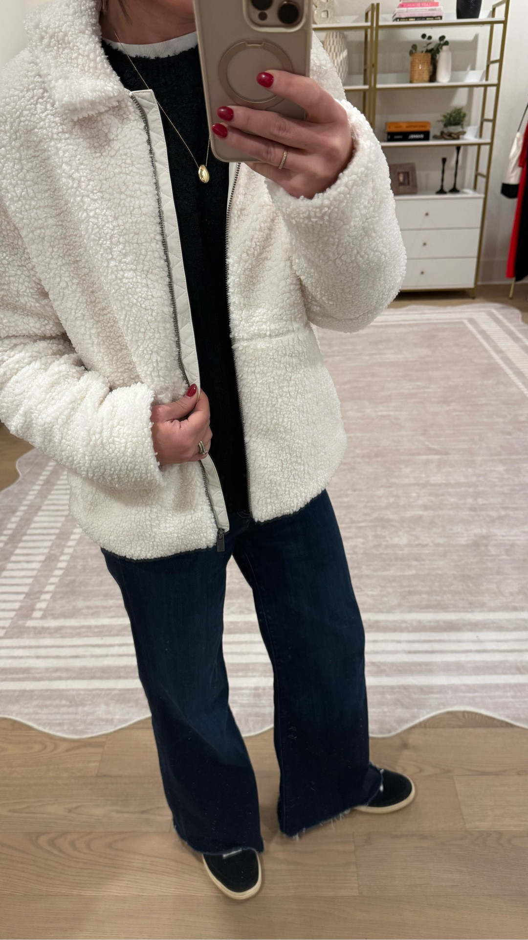 Casual winter outfit idea- Amazon sweater under $50 
Casual winter coat 
Jean outfit ideas in the winter 

#LTKootd #LTKFindsUnder50 #LTKdayinmylife