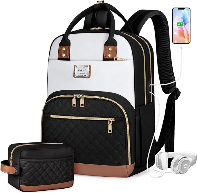 IGOLUMON Backpack for Women 15.6 Inch Laptop Backpack Work Business Backpacks Purse Waterproof Co... | Amazon (US)