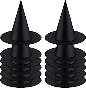 Aneco 12 Pack Halloween Witch Hat Cap Halloween Witch Costume Accessory for Halloween Party Favor... | Amazon (US)