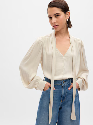 Tie-Neck Shirt | Gap (US)