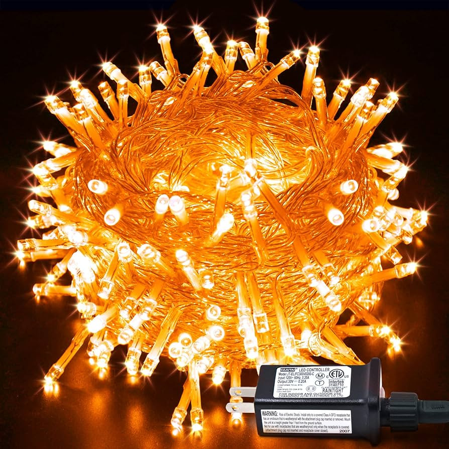 JMEXSUSS Connectable Orange Lights for Halloween, 33ft 100 LED Halloweem String Lights Outdoor wi... | Amazon (US)