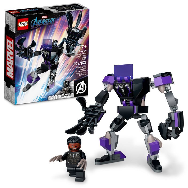 LEGO Super Heroes Marvel Spider-Man Black Panther Mech Armor 76204 Building Kit | Target