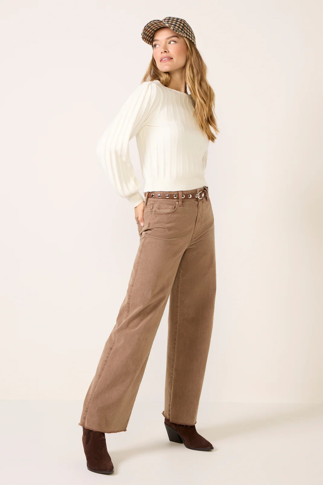 Anessa 31` w Raw Hem Wide Leg Pant | Evereve