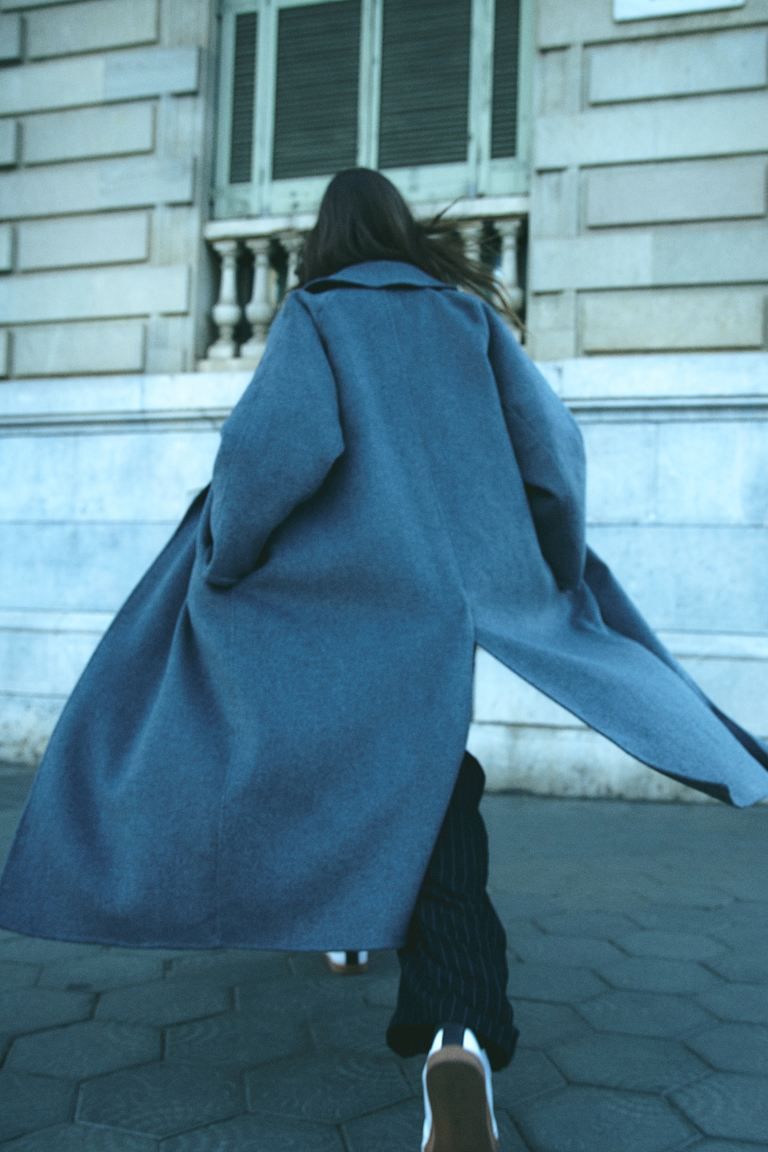 Wool-blend coat - Dark grey - Ladies | H&M GB | H&M (UK, MY, IN, SG, PH, TW, HK)