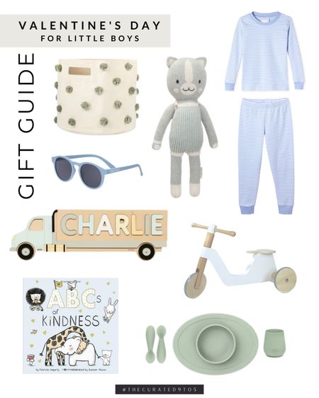 Valentine’s Day gift guide for baby and toddler boys, Valentine’s Day basket, name puzzle, lake pajamas, boy stuffed animal, book, kid books, toddler toys, baby sunglasses

#LTKGiftGuide #LTKunder100 #LTKfamily