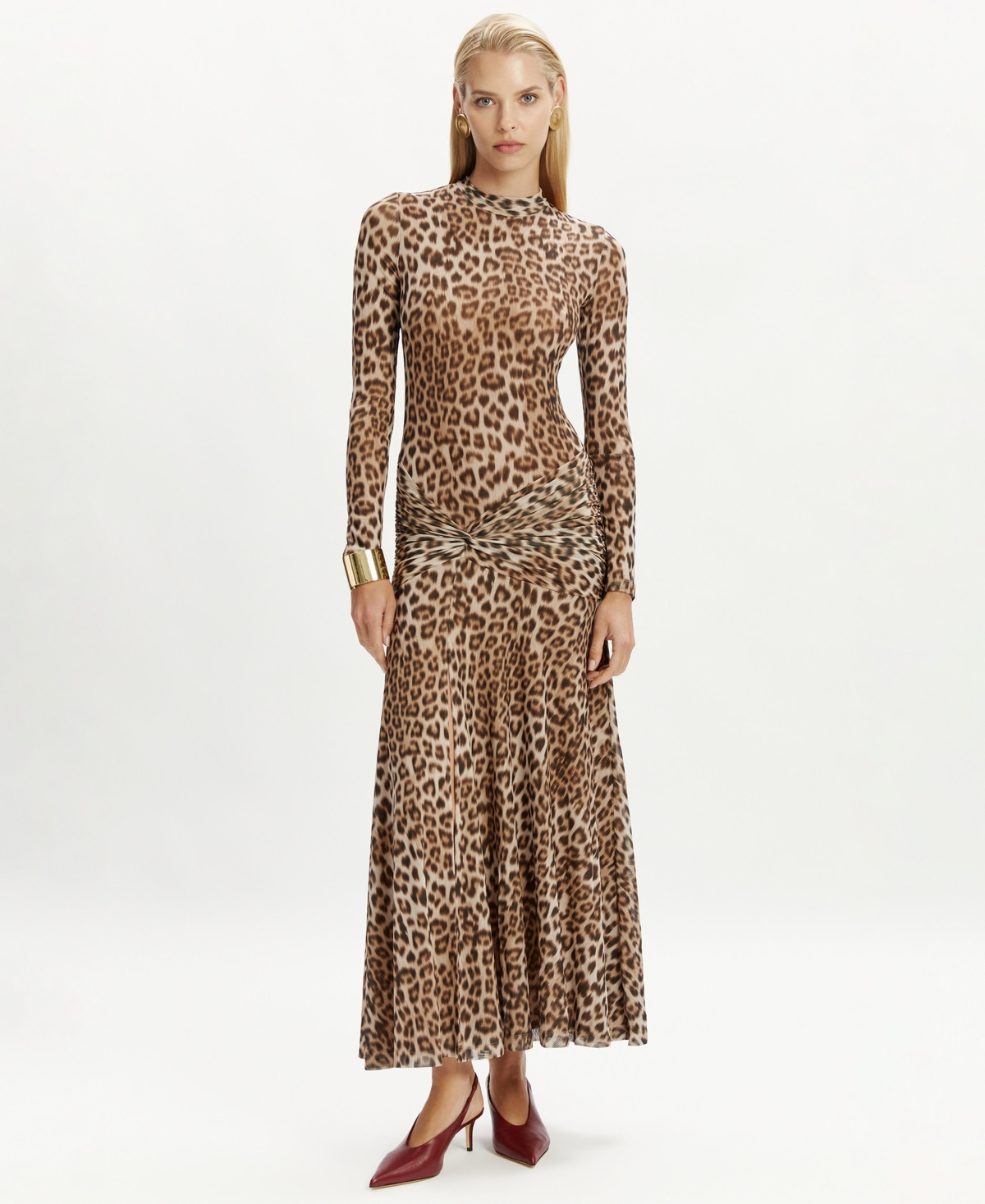 Bardot Women's Long Sleeves Printed Shift Dress - Bold Leopard | Macy's
