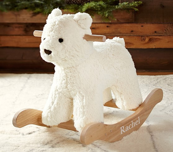 Nursery Sherpa Bear Plush Rocker | Pottery Barn Kids