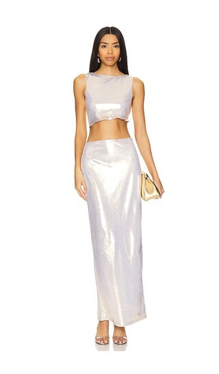 Pearl Maxi Set in Pale Gold | Revolve Clothing (Global)