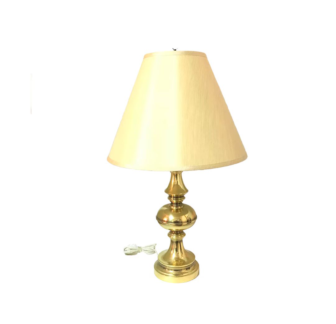 Vintage Brass Lamp Brass Underwriters Laboratories Portable Lamp Mid Century Brass Lamp Heavy Bra... | Etsy (US)