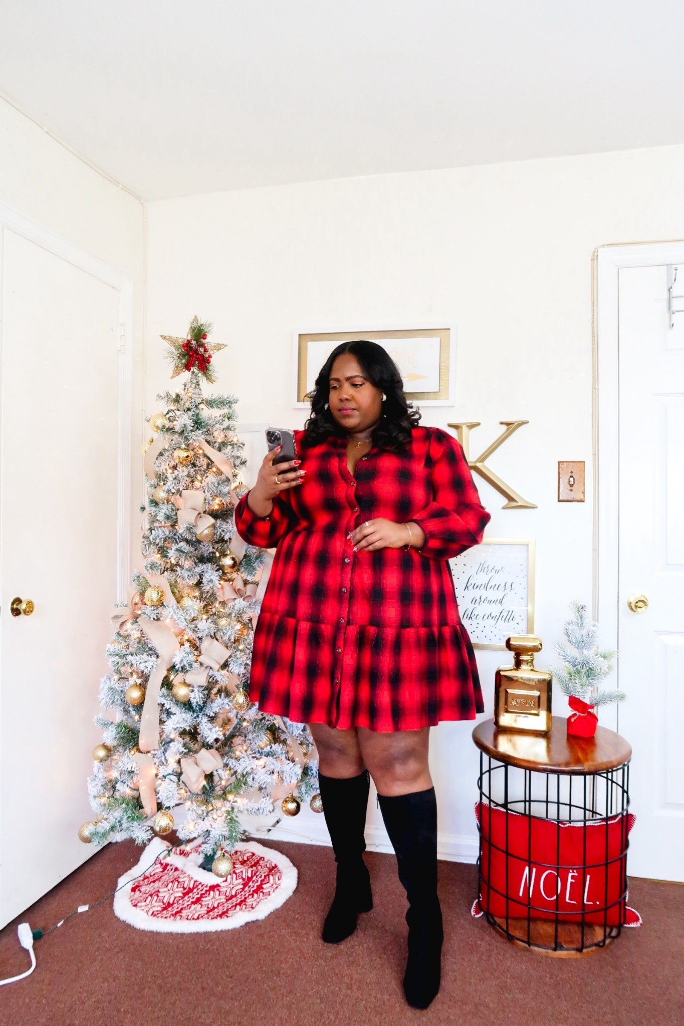 Time and Tru Tiered Plaid Flannel Dress. 

#LTKHoliday #LTKFindsUnder50 #LTKPlusSize
