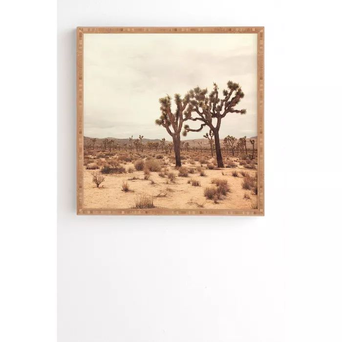 30" x 30" Catherine McDonald California Joshua Trees Framed Art - Deny Designs | Target