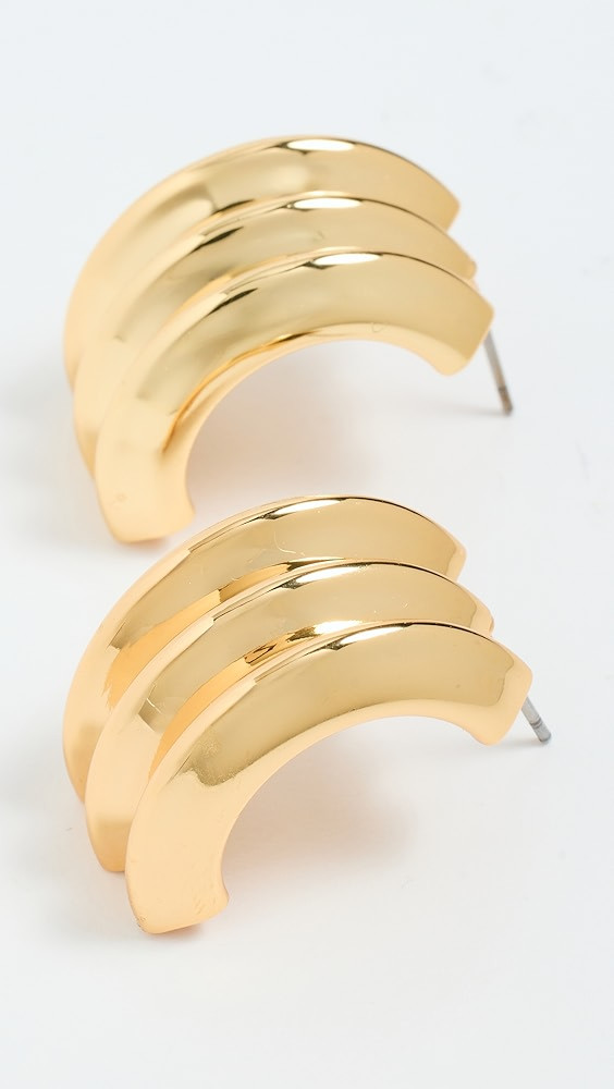 Kenneth Jay Lane Dome Ribbed Earrings | Shopbop | Shopbop