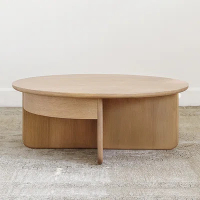 Burlywood Manufactured Wood Round Coffee Table | Wayfair North America