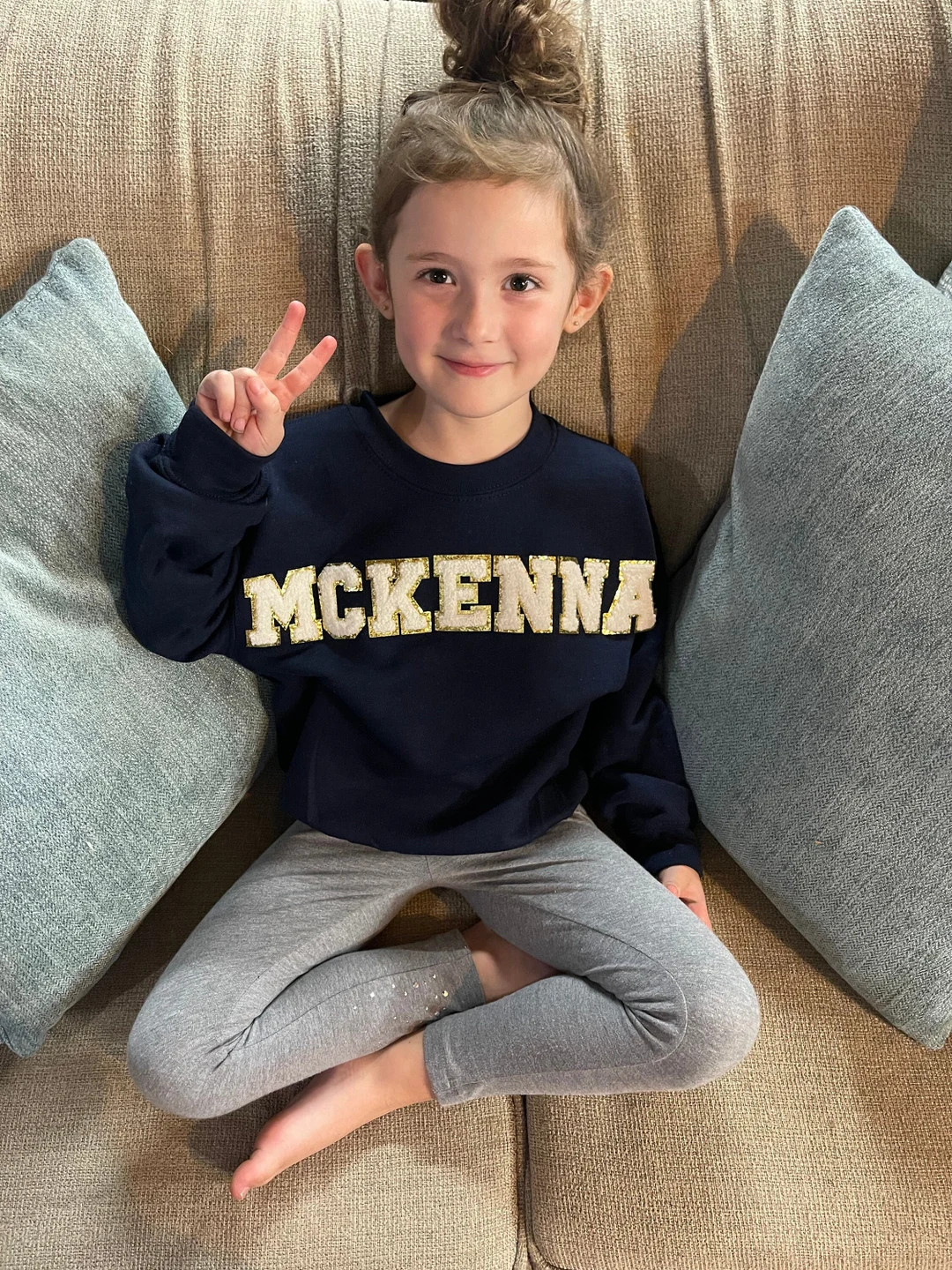 Chenille Patch Custom Name Summer Sweatshirt or T-shirt Sewed - Etsy | Etsy (US)