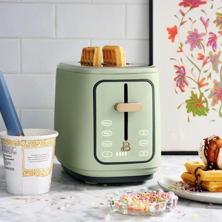 Beautiful 2-Slice Toaster with Touch-Activated Display, Sage Green by Drew Barrymore | Walmart (US)