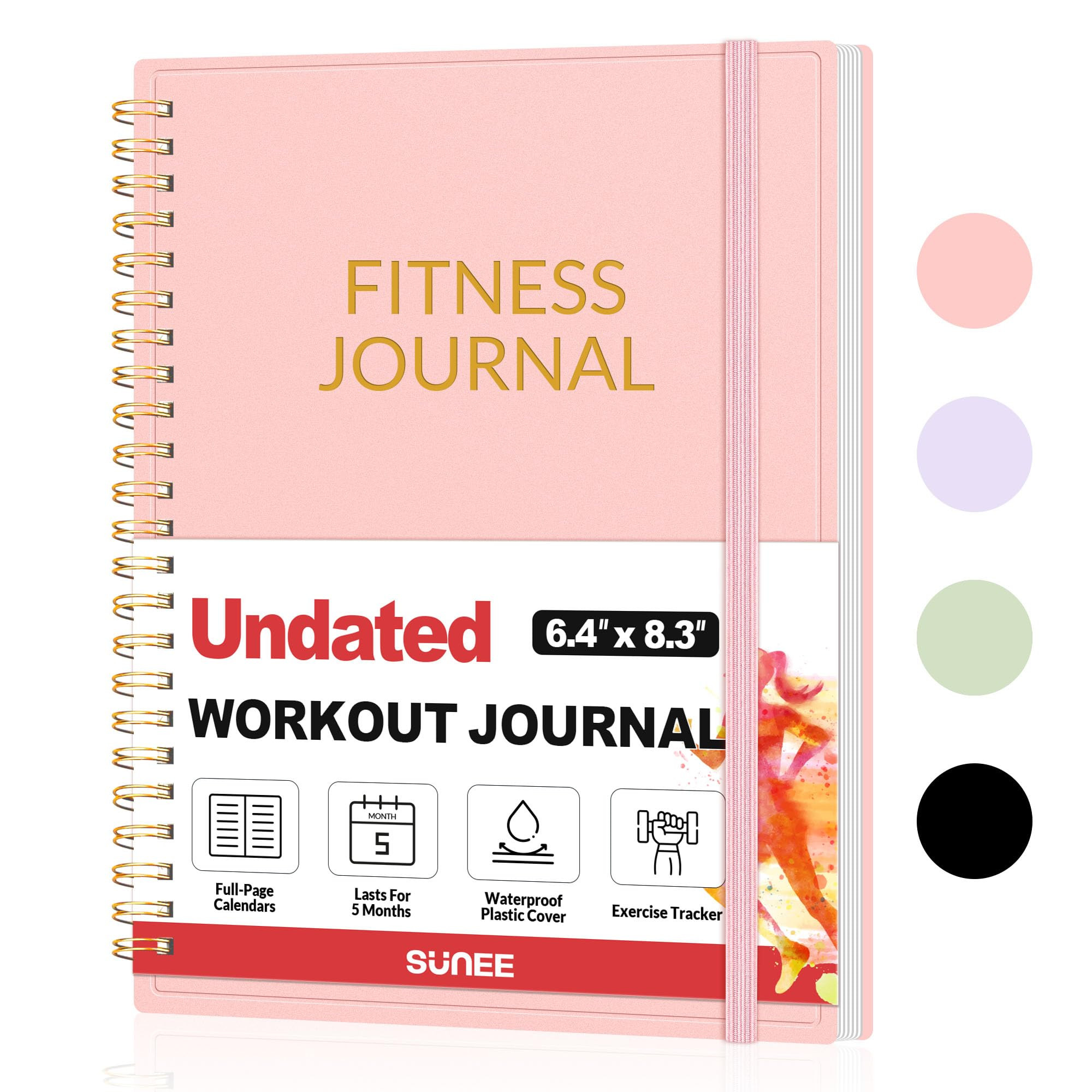 Fitness Journal Workout Planner for Women & Men, A5 (6.4" x 8.3") Workout Journal Log Book Planne... | Amazon (US)