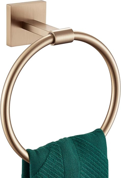 KOKOSIRI Toallero de mano montado en la pared Anillo de toalla Accesorios de baño Percha de toal... | Amazon (US)