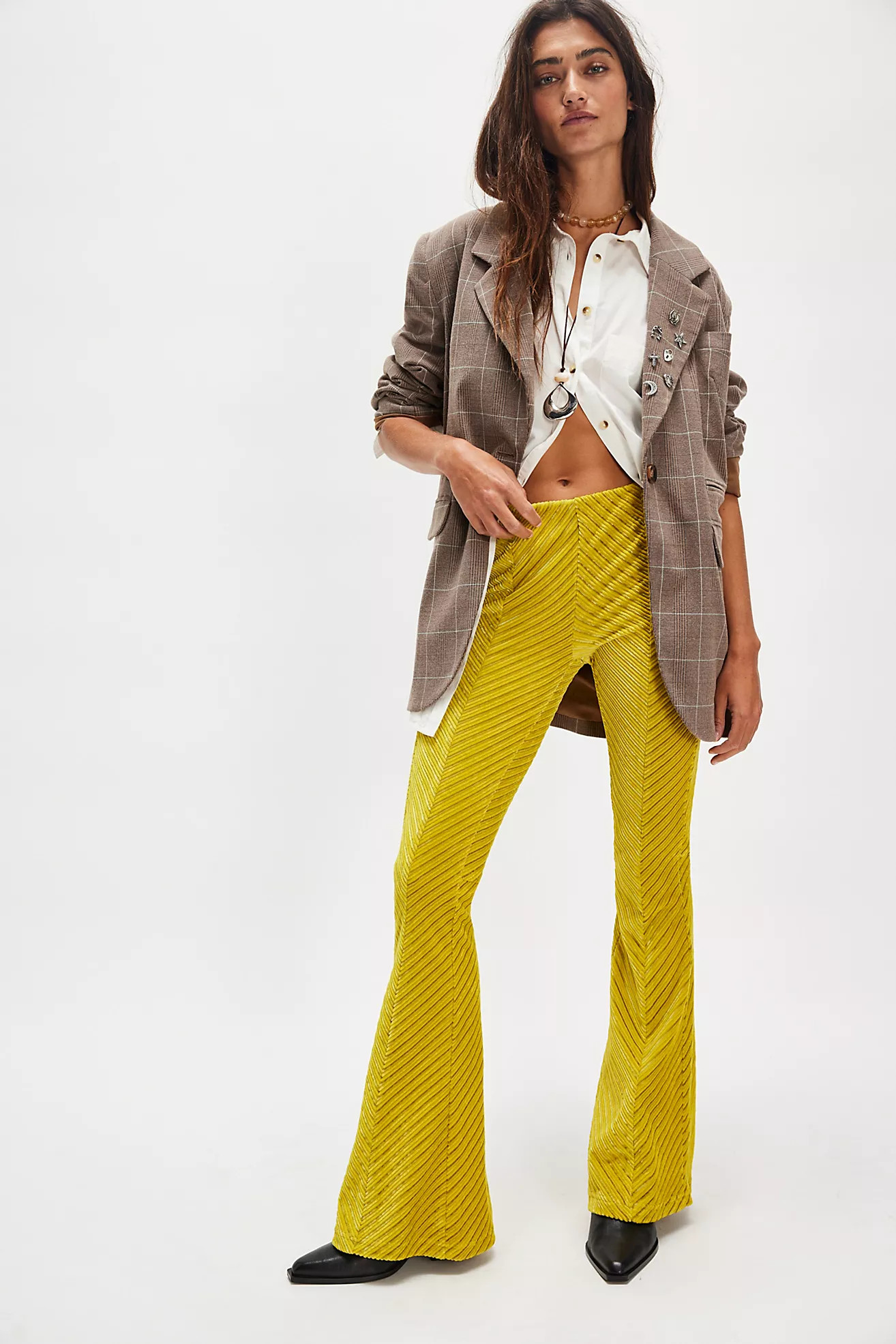 Penny Pull-On Velvet Flared Pants | Free People (Global - UK&FR Excluded)