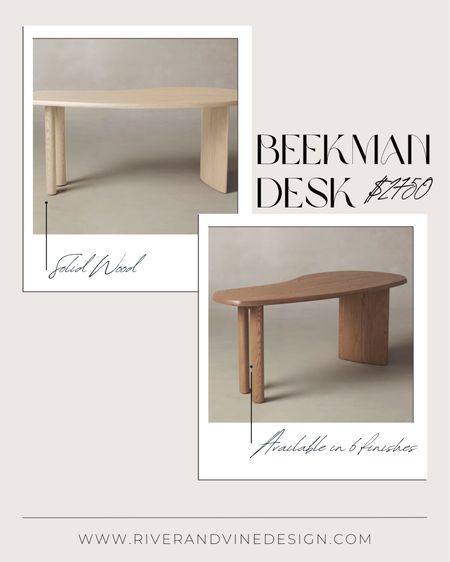 beekman desk, maiden home, handmade wood furniture, light wood desk, dark wood desk, warm wood tones, contemporary  desk, office furniture

#LTKstyletip #LTKFind #LTKhome