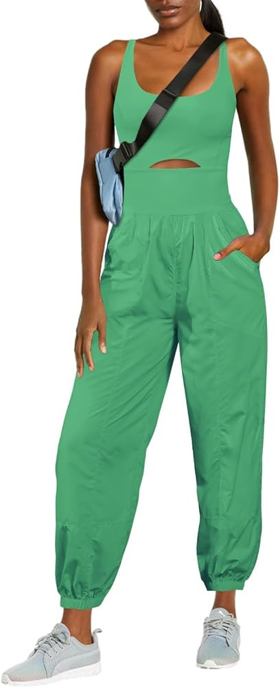 ReachMe Womens Running Onesie Workout Rompers Hiking Romper Outfits One Piece Workout Jumpsuits w... | Amazon (US)