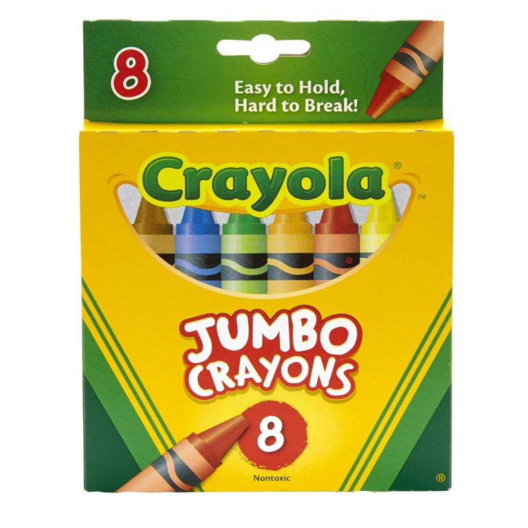 Crayola Jumbo Crayon Set, 8 Ct, Easter Basket Stuffers, Kindergarten and Preschool Supplies, Todd... | Walmart (US)