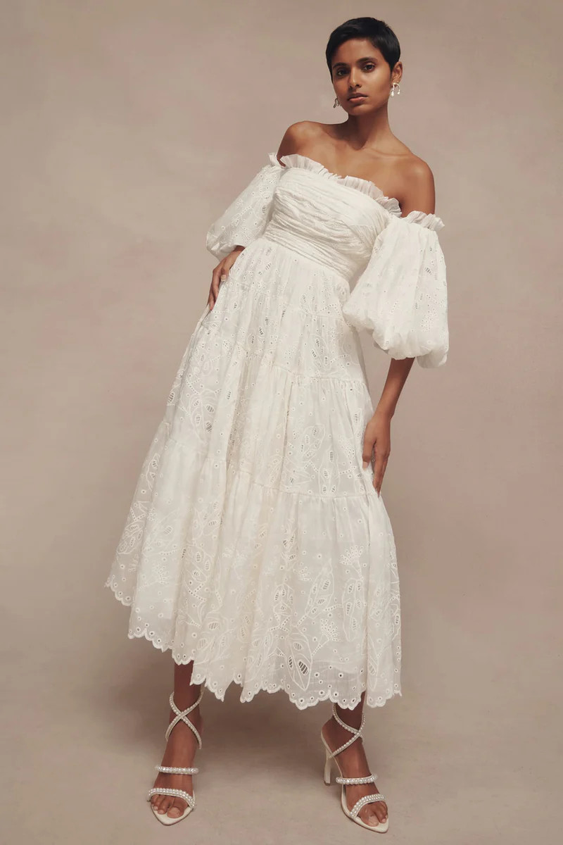 Zora Broiderie Midi Dress | Aje.(Global)