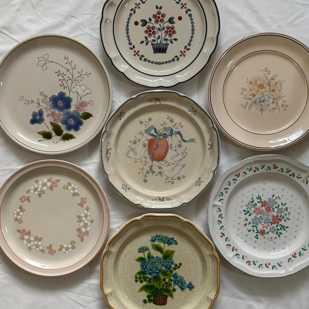 Vintage Stoneware Plate | CHOICE | Floral Pattern Dinnerware | Cottagecore Kitchen Decor | MCM Ta... | Etsy (US)